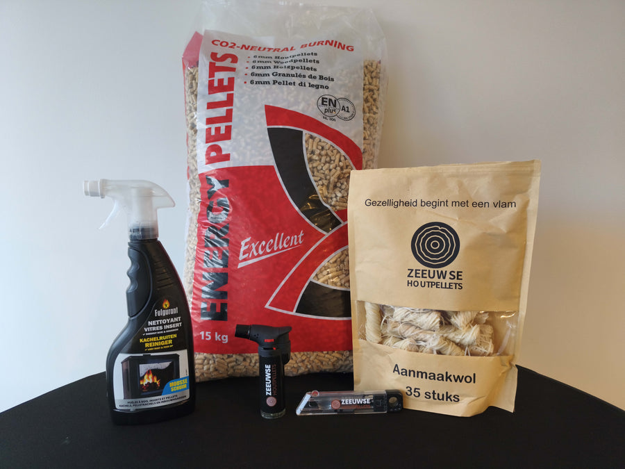 Starterspakket voor buitenhaard - incl aanmaakwol